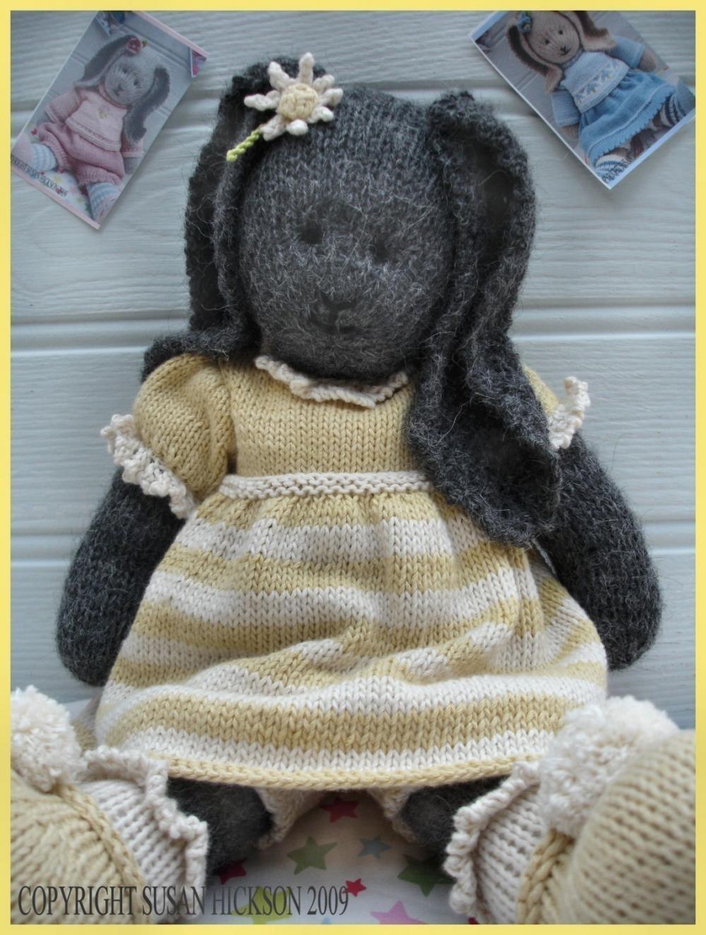 DAISY Rabbit / Bunny Knitted Toy PDF Email Pattern/ Toy Knitting Pattern