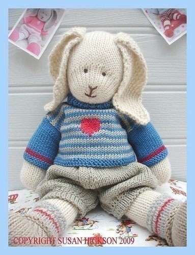 OSCAR RABBIT / Bunny/ Knitted Toy PDF Email Pattern/ Toy ...