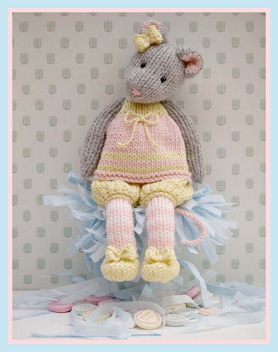 MJT Little Gems 1 "Tearoom Mice" Pdf/ Email Toy Knitting Pattern NEW