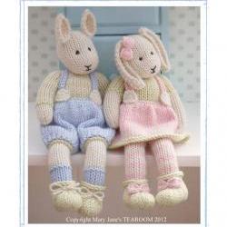 LILY & SAMUEL...Spring Baby Bunnies / 2 Pattern Deal/ Email /PDF Toy Knitting Patterns/ New