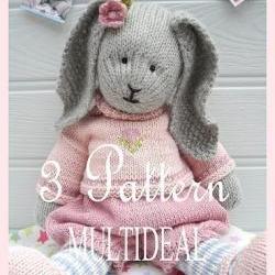 Bluebell/Daisy/Primrose/ 3 Pattern Deal /Girl Bunnies /PDF Email Toy Knitting Patterns