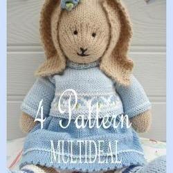 Oscar/ Bluebell/ Daisy / Primrose/ 4 Pattern Multideal/ PDF Patterns/Toy Knitting Patterns