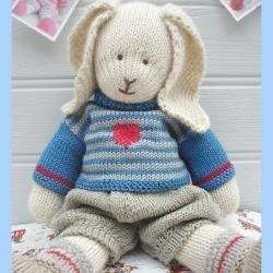 OSCAR RABBIT / Bunny/ Knitted Toy PDF email pattern/ Toy Knitting Pattern