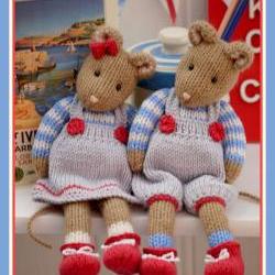 MJT Little Gems 2 'CORNISH Mice' Pdf /email Toy Knitting Pattern / NEW